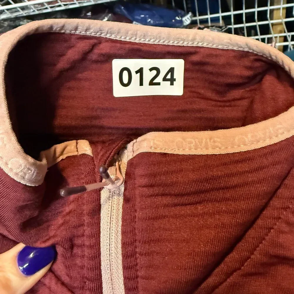 Orvis Quarter Zip Pullover Men’s Maroon Performance Fleece  Outdoor Layer